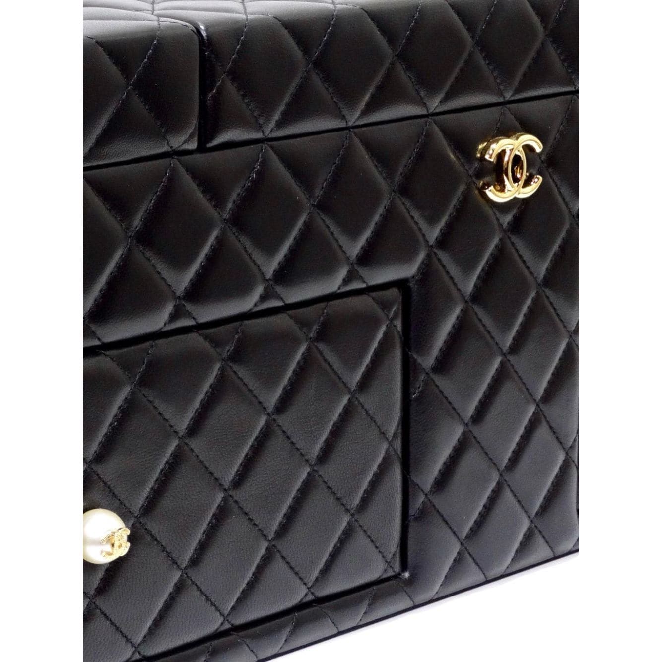 Chanel Diamond Quilted Lambskin Giant Jewelry Decor Case