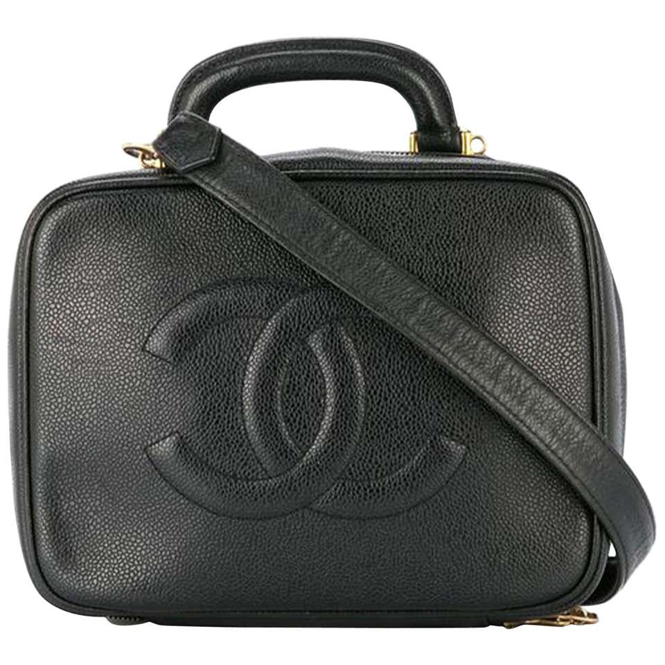 Chanel Classic O-Case Caviar Leather Zip Pouch