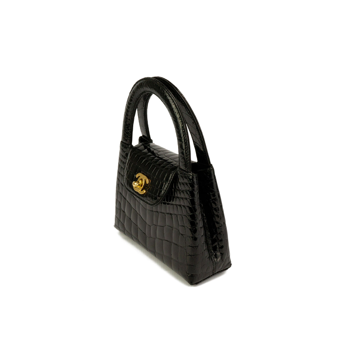 Chanel Vintage Black Alligator Rare Mini Flap Bag – Classic Coco