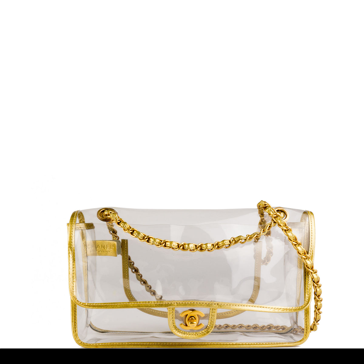 Chanel Naked Transparent Multi Compartment Flap Bag For Sale at 1stDibs