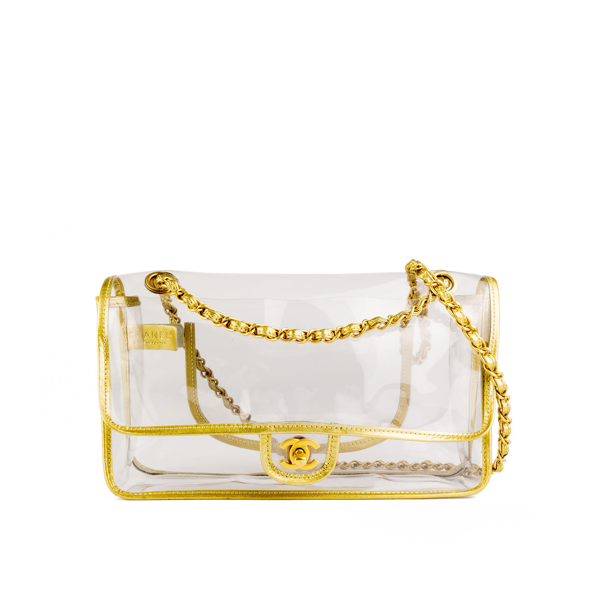 CHANEL Vinyl Transparent Flap 11497