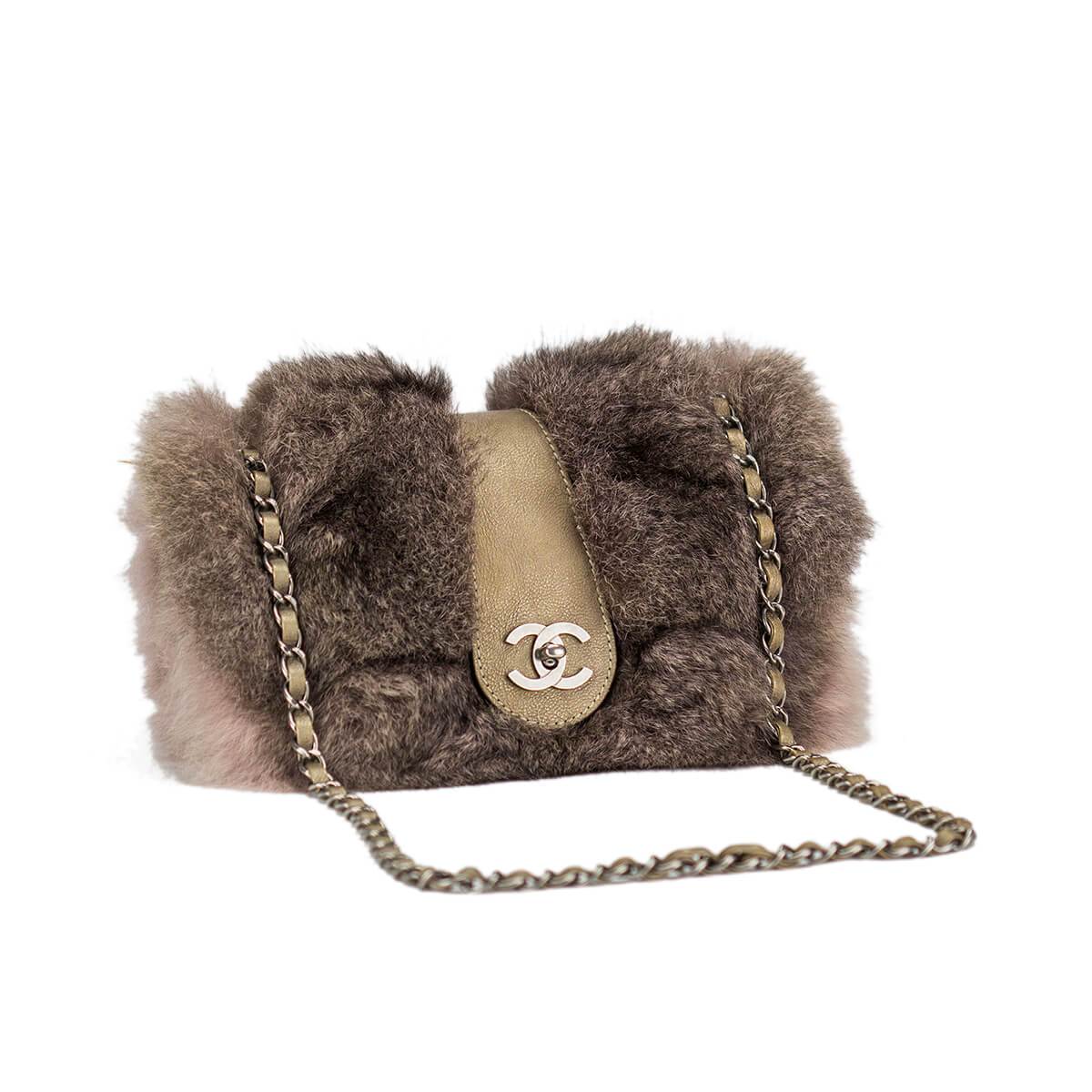 Chanel fur hot sale crossbody bag