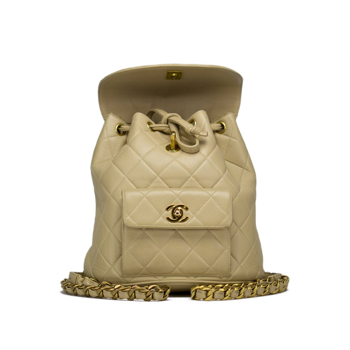 Gabrielle leather backpack Chanel Beige in Leather - 35200566