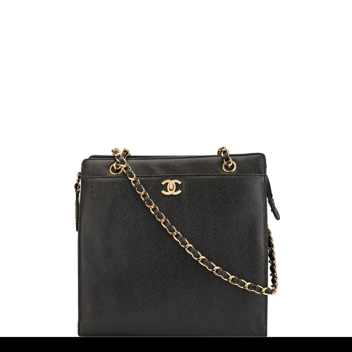 CHANEL Black Caviar Satchel Bag