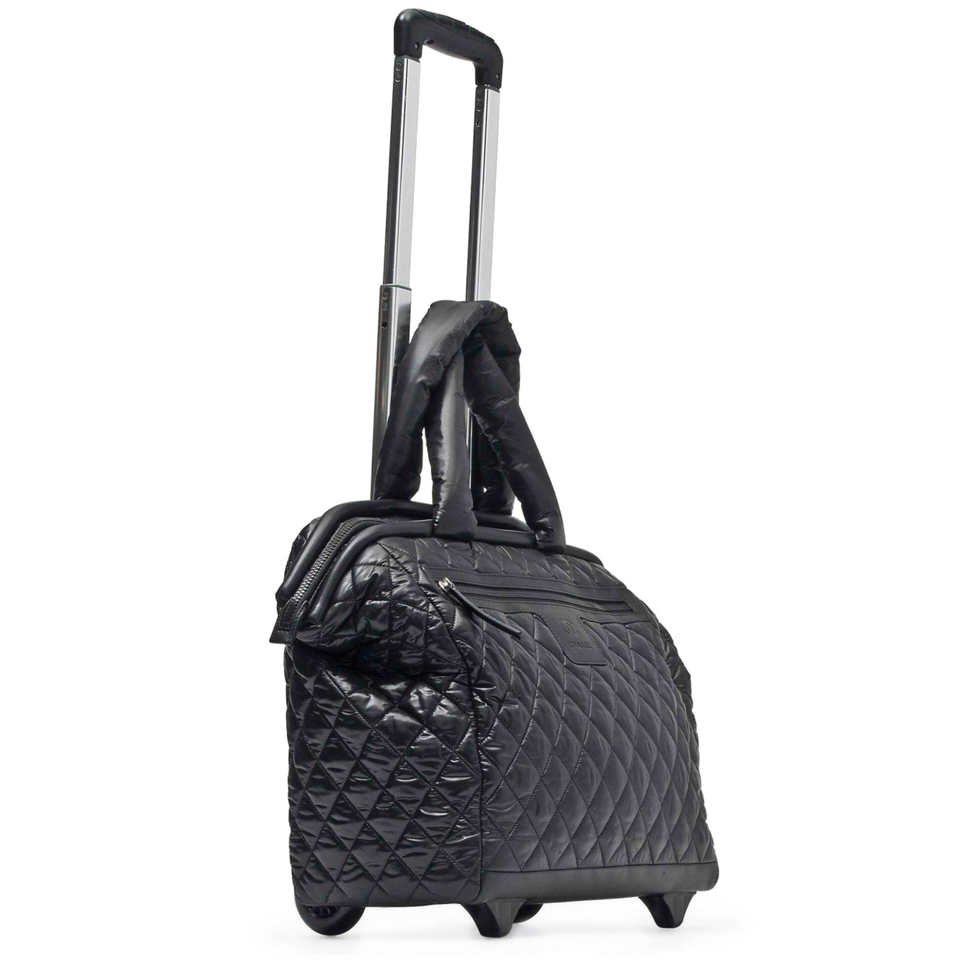 Chanel Black Quilted Nylon Coco Cocoon Trolley Rolling Case