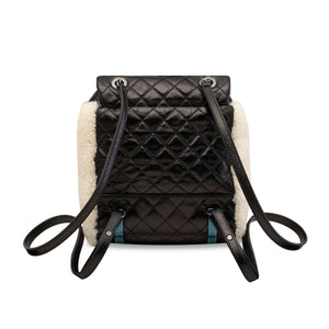 chanel black leather backpack Chanel Mountain Shearling Backpack