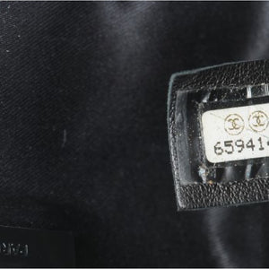 Chanel 2002 So Black CC Micro Mini CC Microfiber Nylon Pochette Satchel Bag