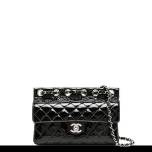 Chanel Vintage 2005 Small Patent Interwoven Chain Classic Flap Bag