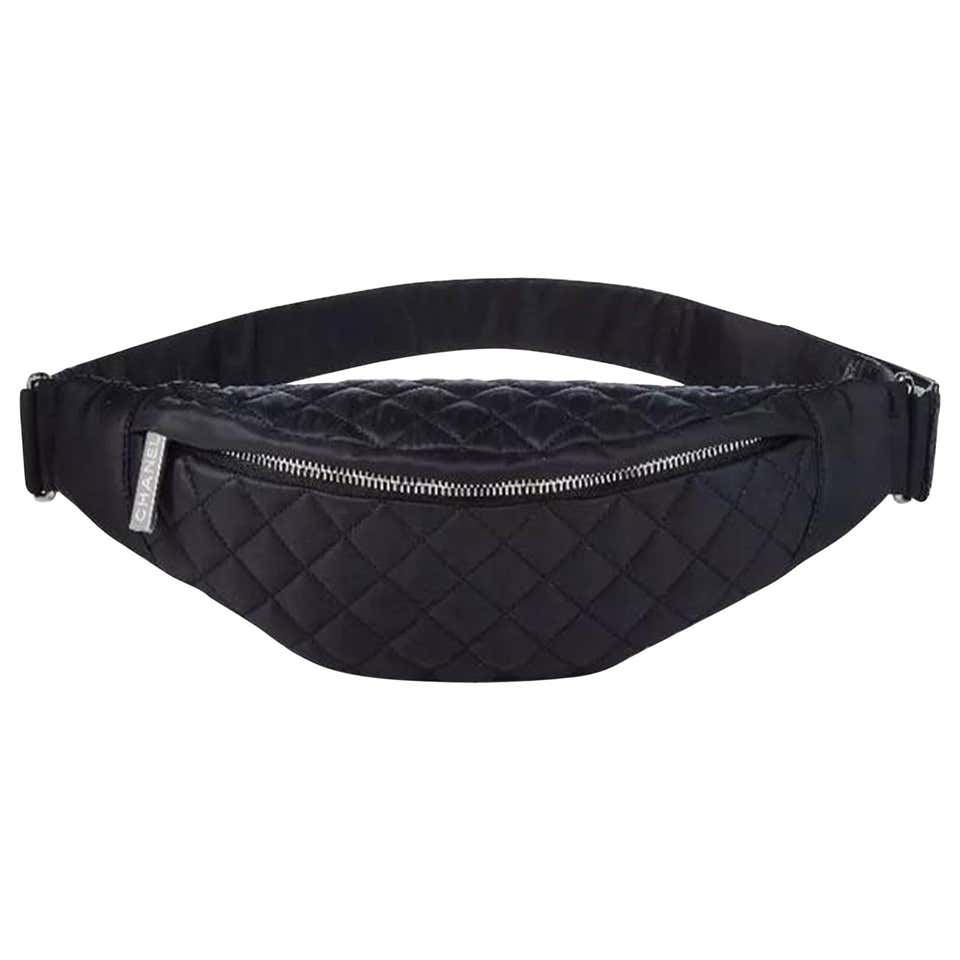 FWRD Renew Chanel Sportline Nylon Waist Bag in Black