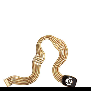 Chanel Gold Gold-mesh Multi Strand Chain Tortoise Cc Logo Spring 1997 Belt