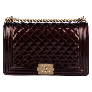 Chanel Limited Edition Metallic Bronze Large Brown Gold Boy Bag Rare –  House of Carver