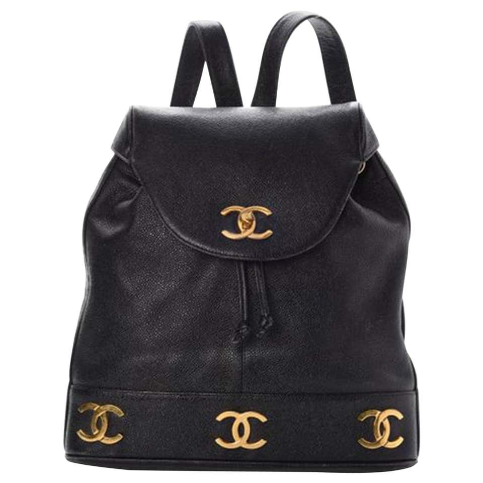 Leather backpack Chanel Black in Leather - 25827358