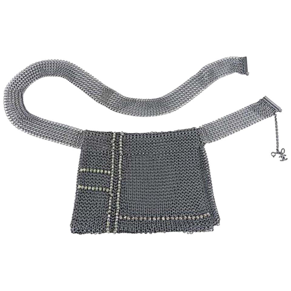 chanel waist chain belt bag
