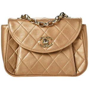 Chanel Vintage Chanel Beige Classic Flap Quilted Lambskin Leather
