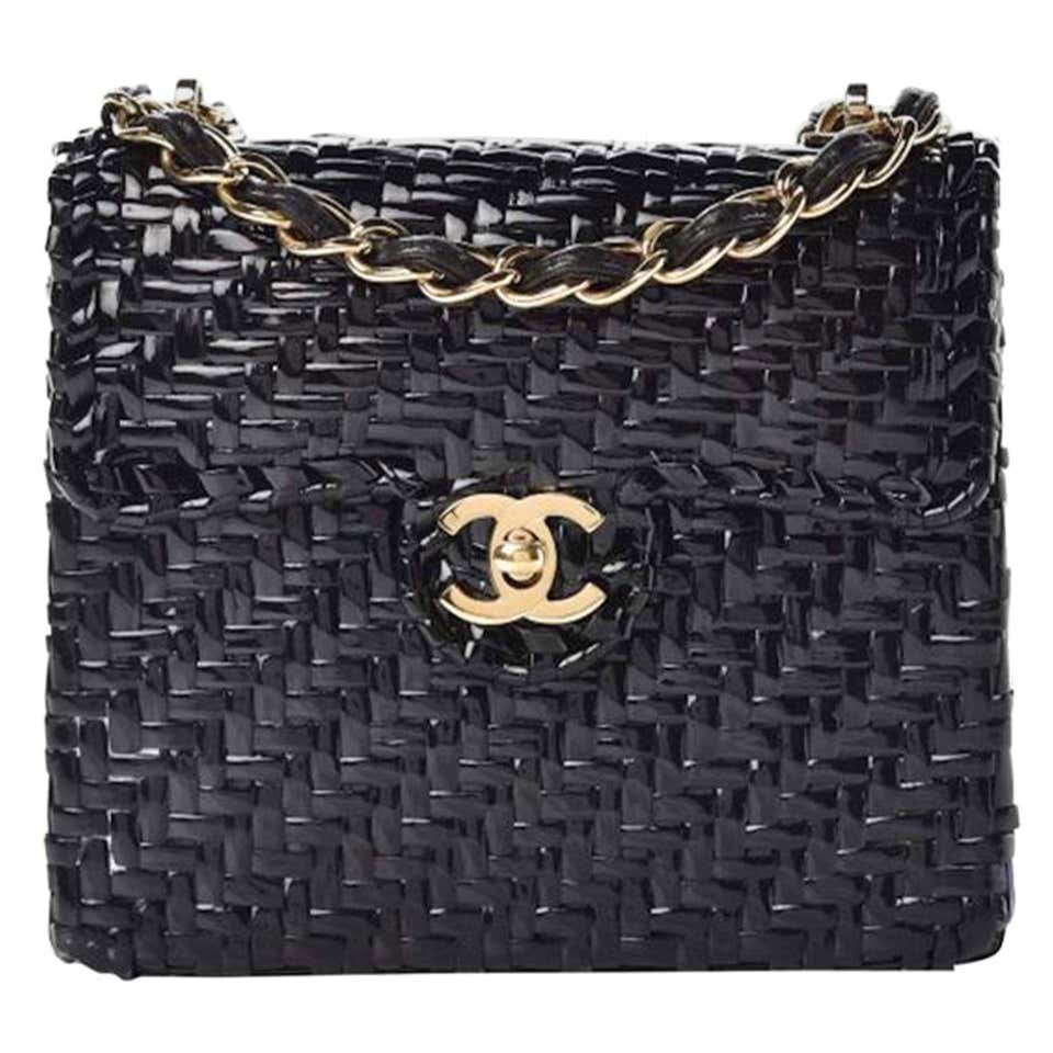 Chanel Pre-owned 1997-1999 CC Turn-Lock Straw Basket Shoulder Bag - Brown