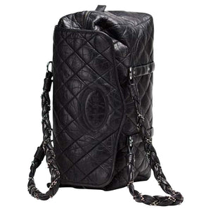 Chanel Vintage Distressed Calfskin Quilted Tote