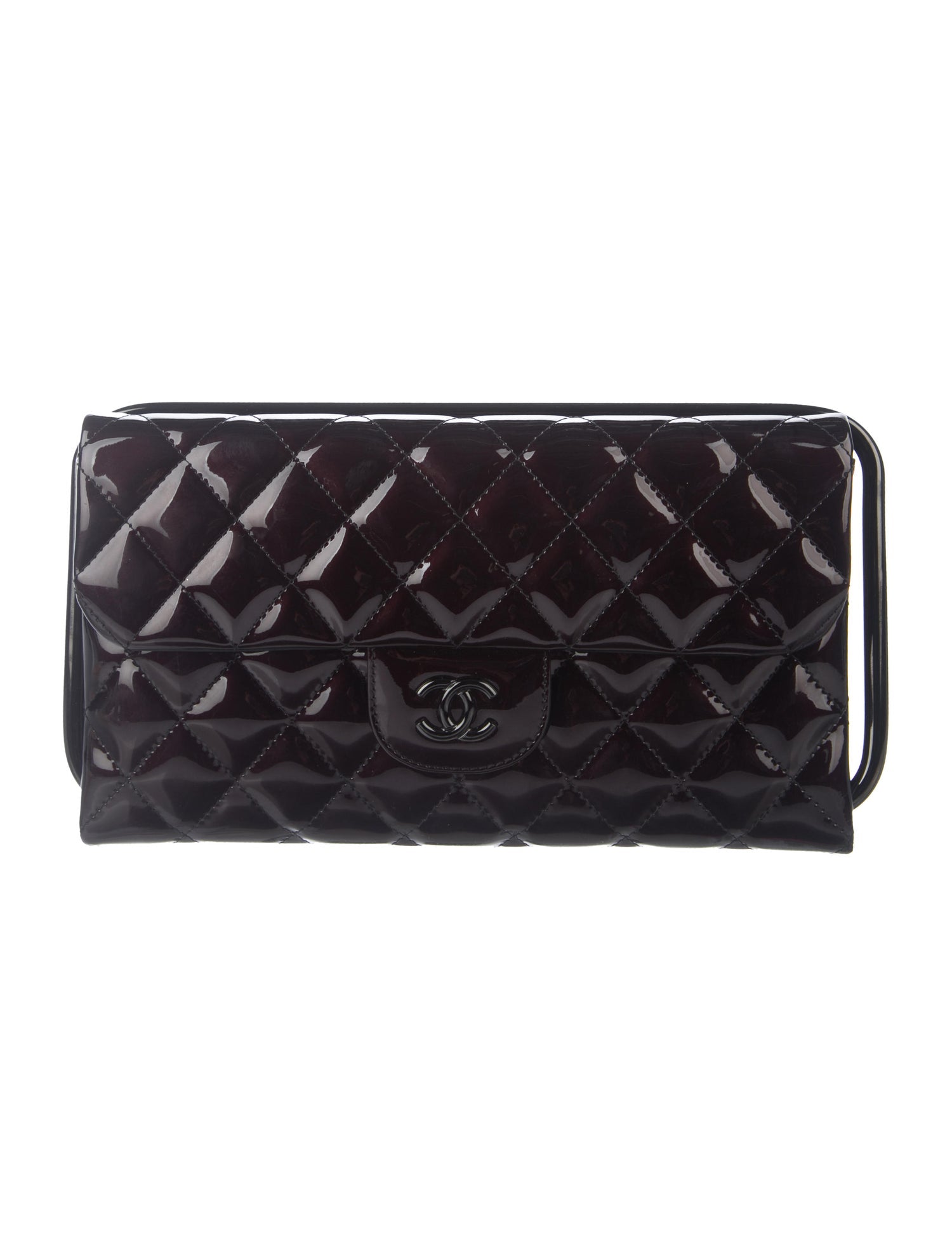 Patent leather clutch bag Chanel Black in Patent leather - 20319037
