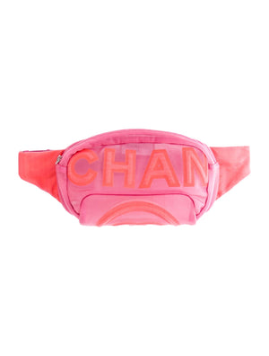 Chanel Magenta Nylon CC Logo Waist Fanny Pack