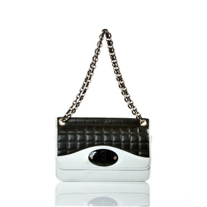 Chanel Two Tone Black and White Mademoiselle Flap Bag