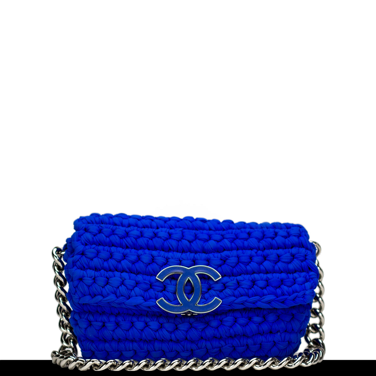 Chanel Blue Crochet Woven Classic Cruise Flap – House of Carver