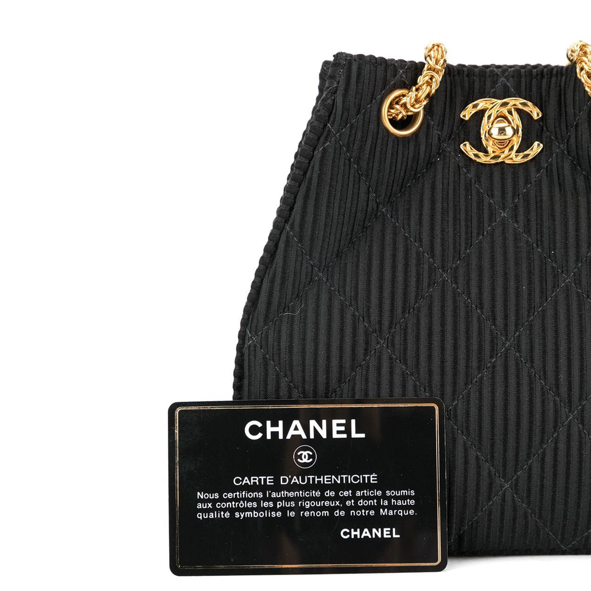 East west chocolate bar pony-style calfskin handbag Chanel Black