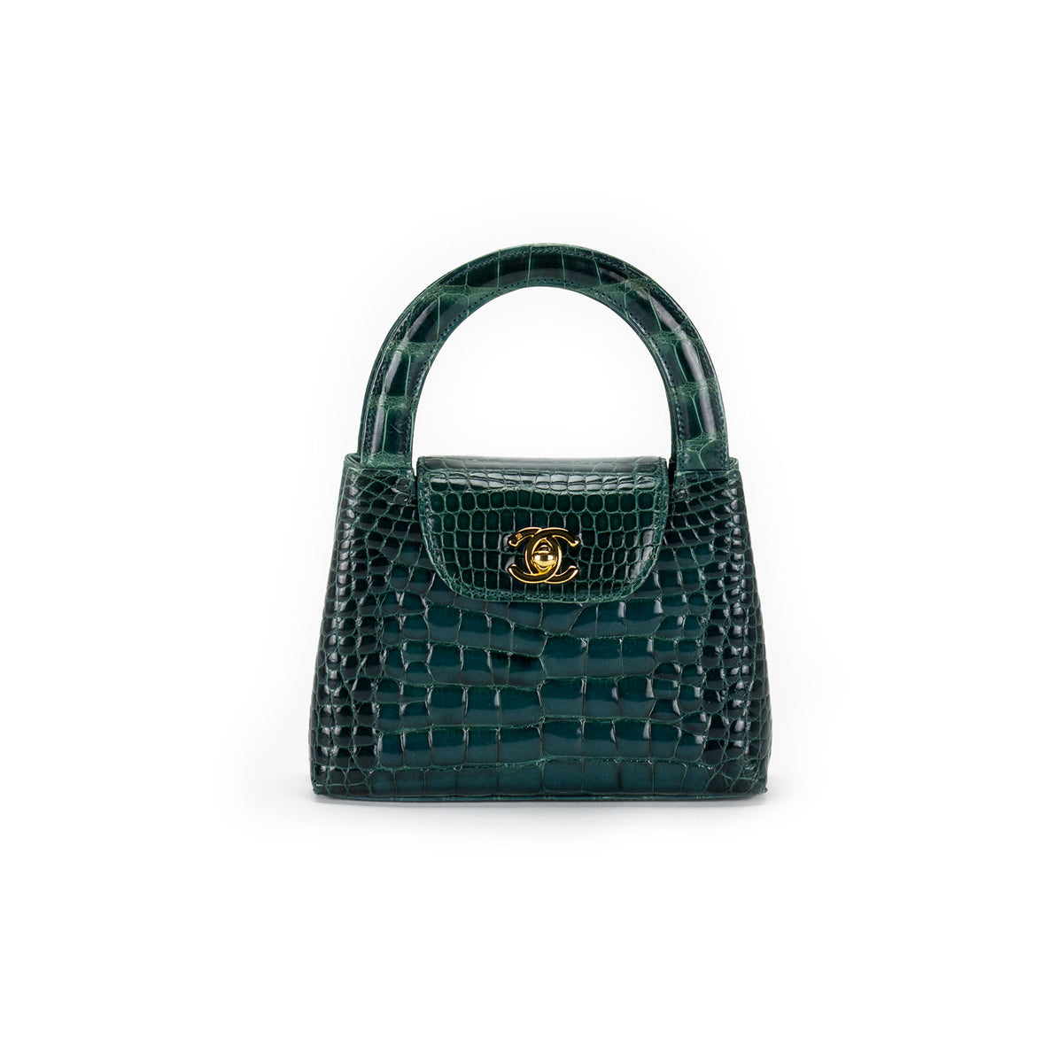 Coco luxe alligator handbag Chanel Green in Alligator - 18704949