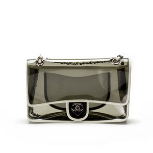 Chanel Transparent Medium Classic Heart Flap