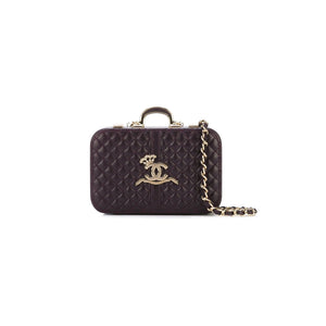 Chanel Monaco Mini Flap Bag Black Lambskin Antique Gold Hardware in 2023