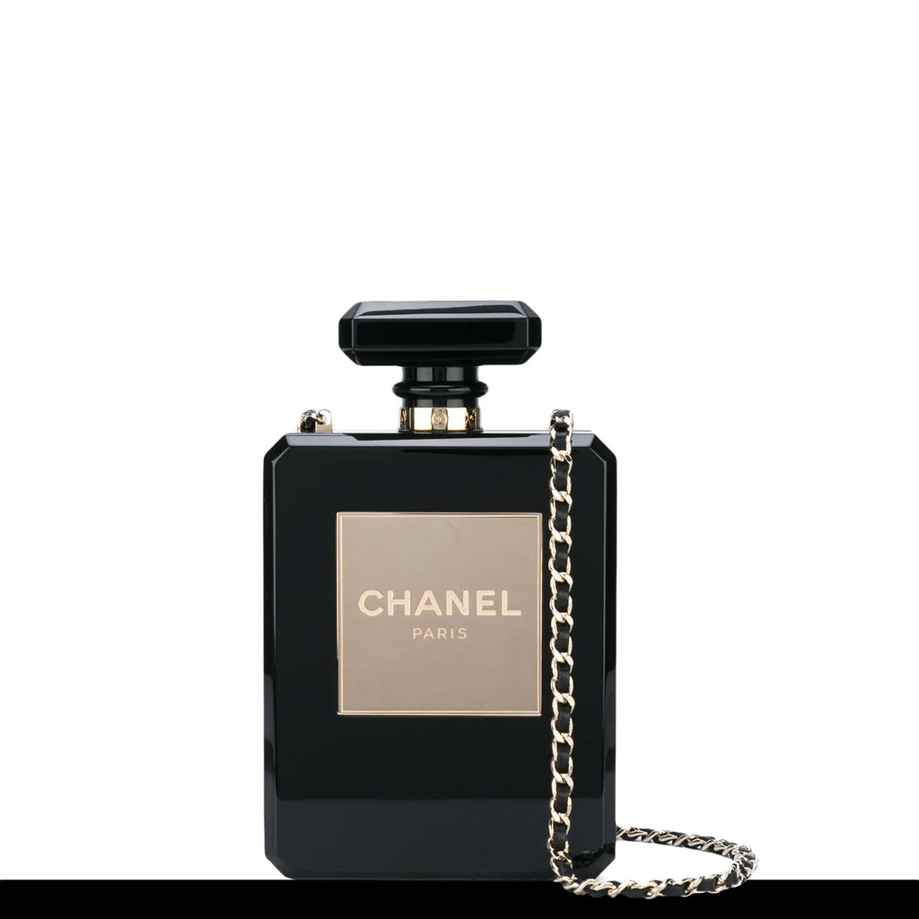 Chanel Black And White Plexiglass Perfume Bottle Minaudière Gold Hardware,  2021 Available For Immediate Sale At Sotheby's