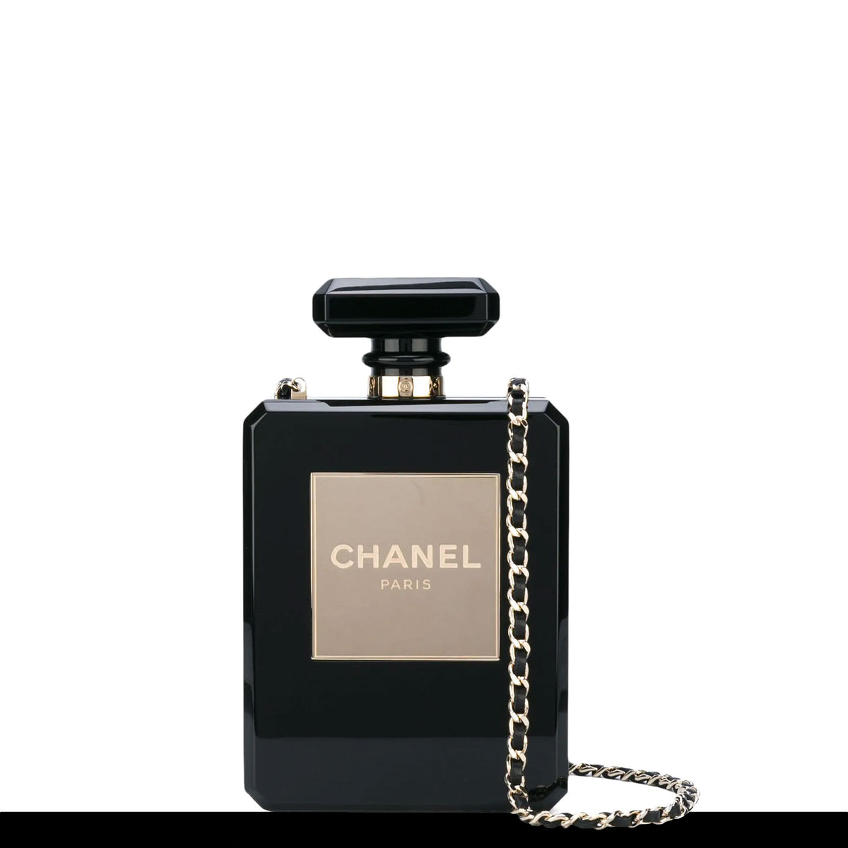 Chanel Iconic No.5 Perfume Plexiglass Bottle Crossbody Bag – House of Carver
