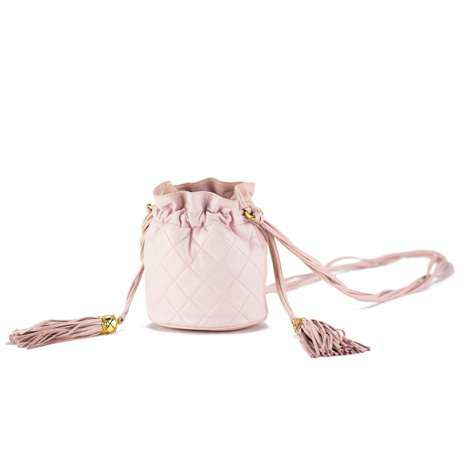Vintage Chanel Mini Drawstring Quilted Bucket Bag