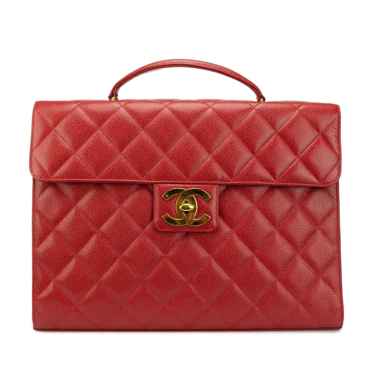 Chanel Red Caviar Vintage Briefcase – House of Carver
