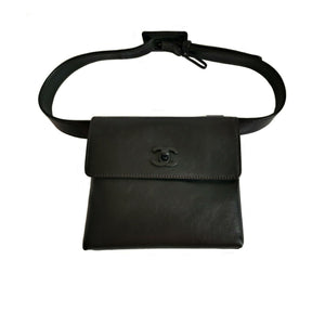 Chanel So Black Waist Belt Bag Fanny Pack