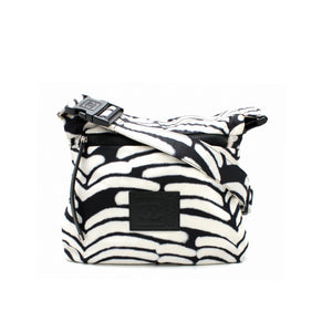 Chanel Vintage Black and White Crossbody Waist Bag