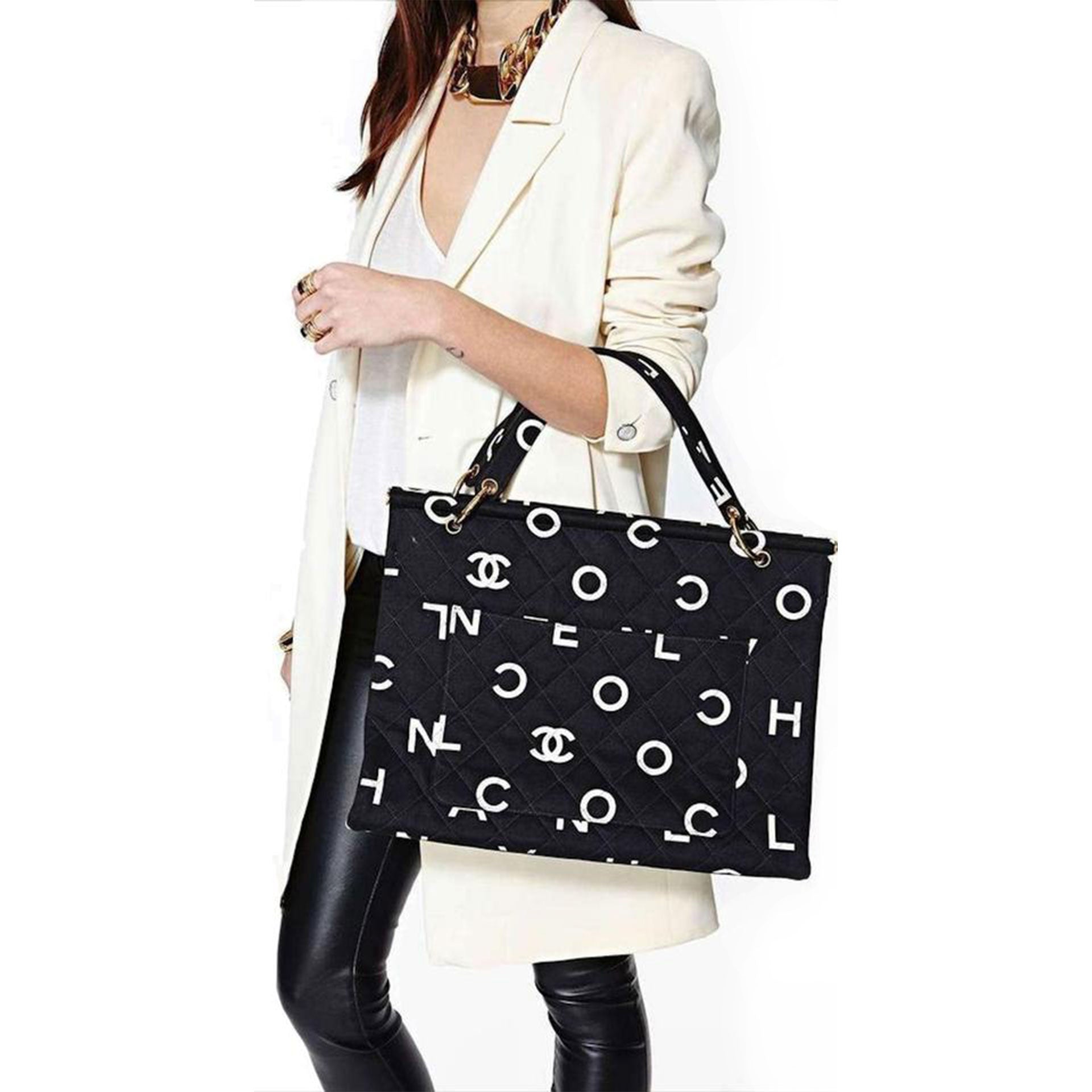 Chanel Vintage Logo Letters Rare Tote – House of Carver