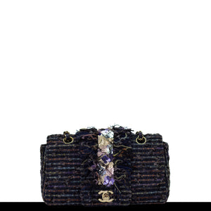 Chanel Tweed Jeweled Sequin Mermaid Flap Bag