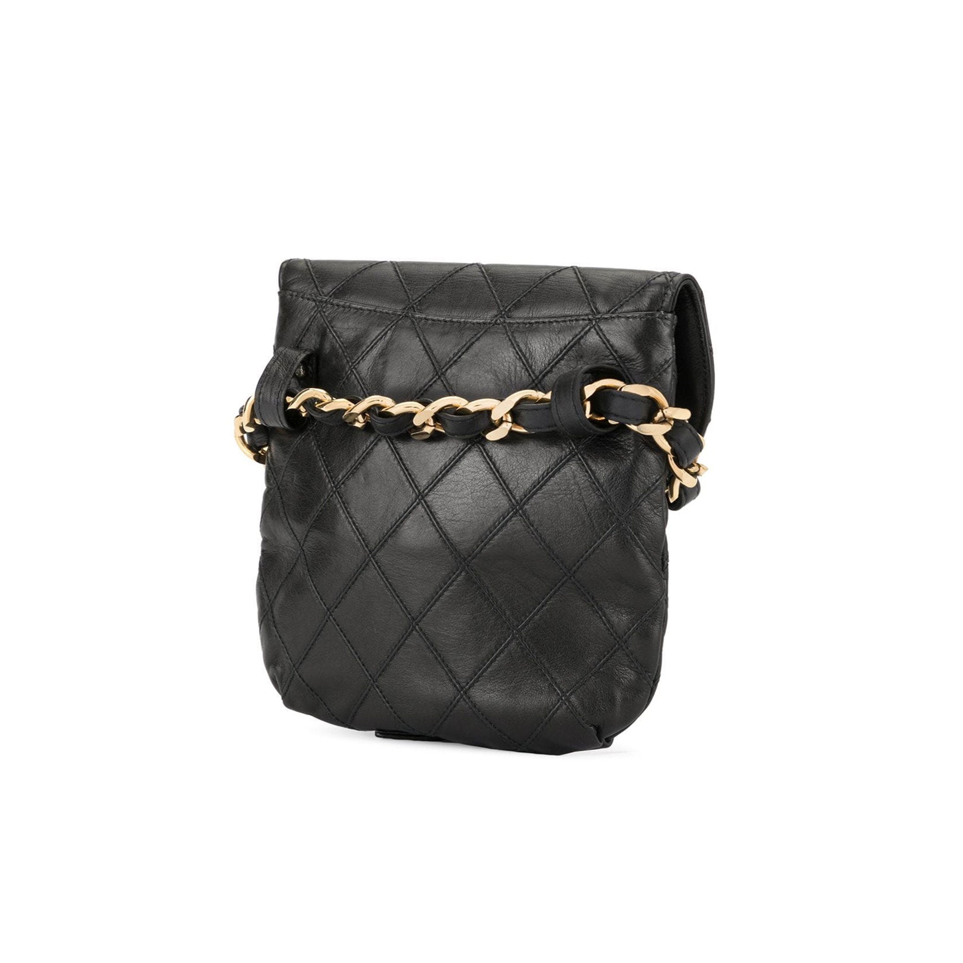 Chanel So Black Top Zip Waist Belt Bag Fanny Pack – House of Carver