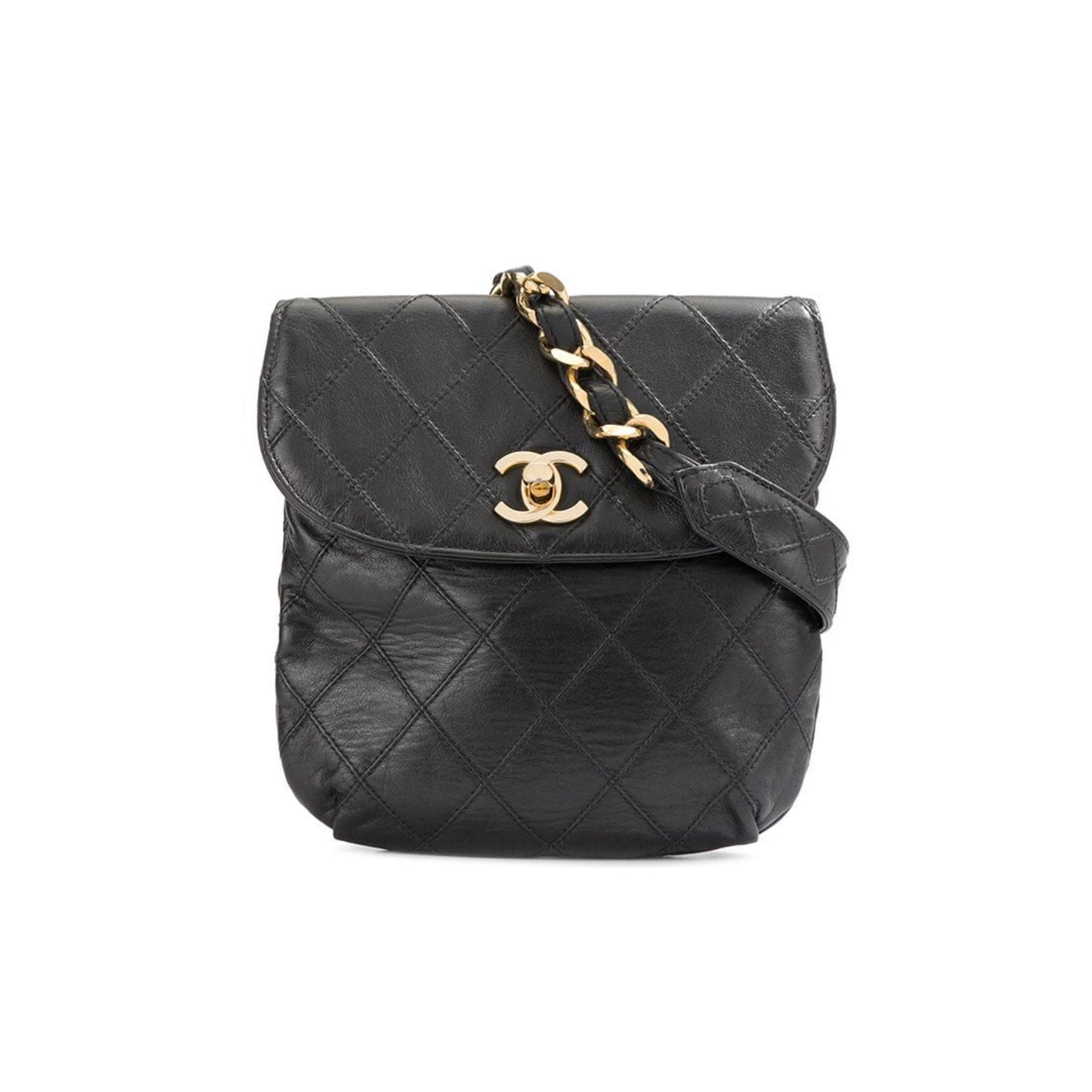 Chanel Quilted Leather Waist Bag - Black Waist Bags, Handbags