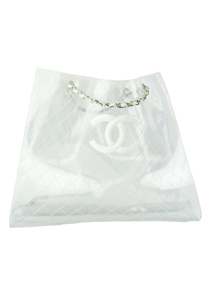 Chanel Transparent and Lambskin Leather Naked XXXL Tote