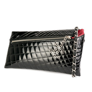 Chanel Patent Quilted Charm Gala Clutch – House of Carver