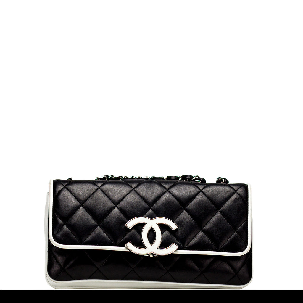 Chanel Black and White Medium Cruise Flap