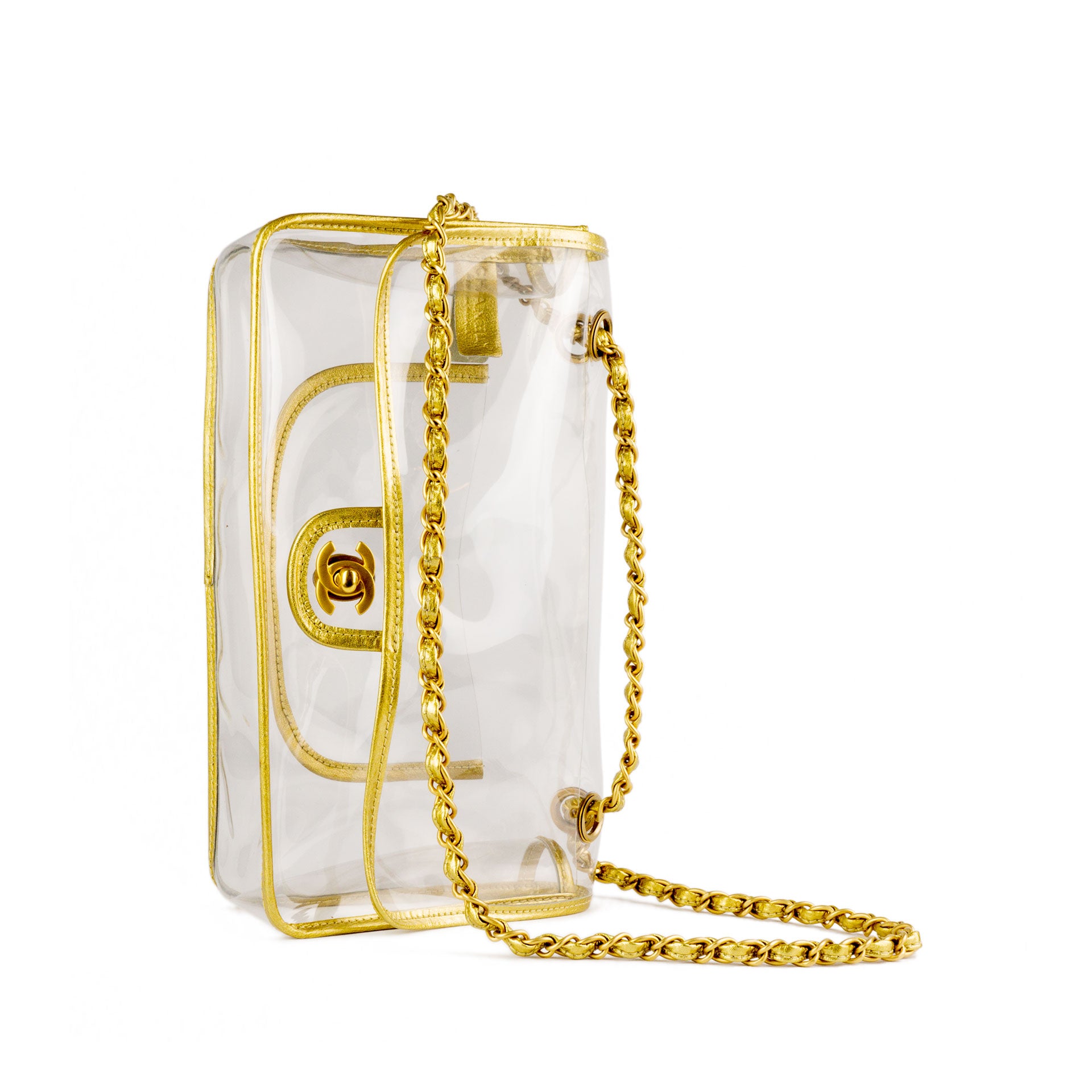 Naked sand by the sea crossbody bag Chanel Gold in Plastic - 24123358