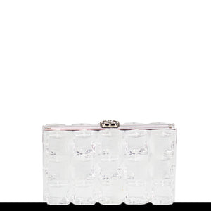 Chanel Silver Ice Cube Clutch Minaudière
