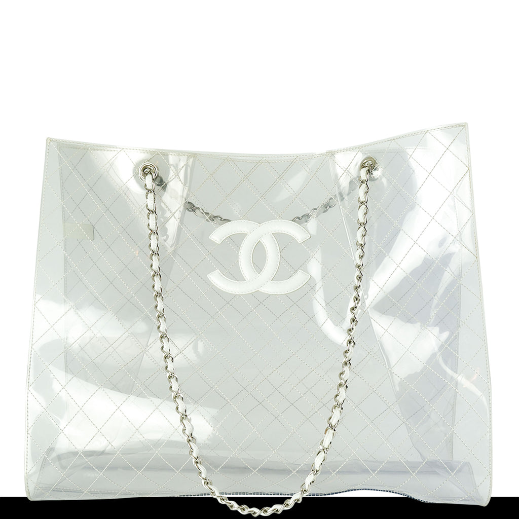 Chanel Transparent and Lambskin Leather Naked XXXL Tote