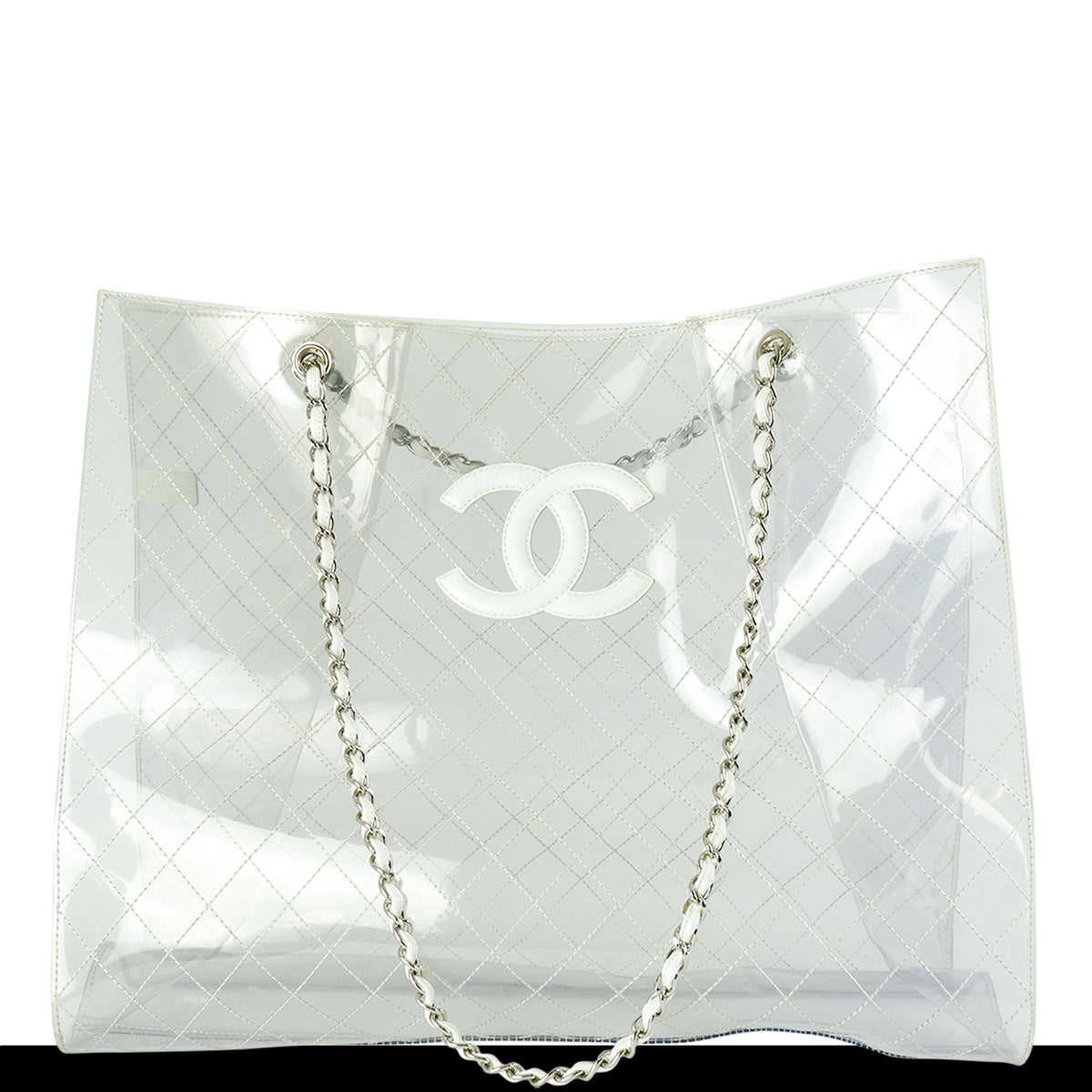 Chanel Transparent and Lambskin Leather Naked XXXL Tote – House of Carver