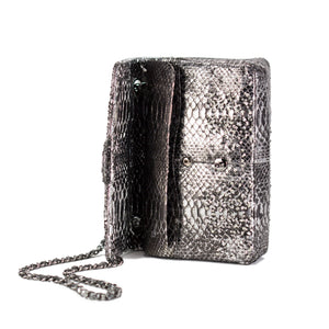 Chanel Classic Double Flap Bag Python Medium Gold 1734661