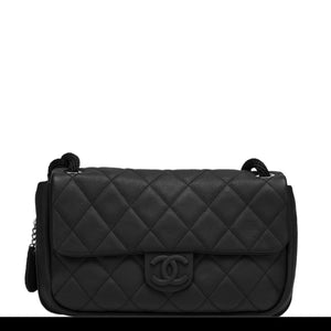 Chanel Black Quilted Leather Vintage Double Sided Flap Bag Chanel