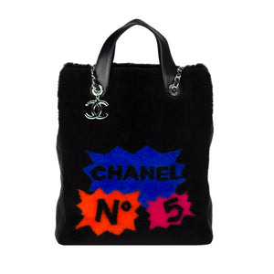 Chanel Shearling Lamb Quilted Pop Art Graffiti Tote – House of Carver