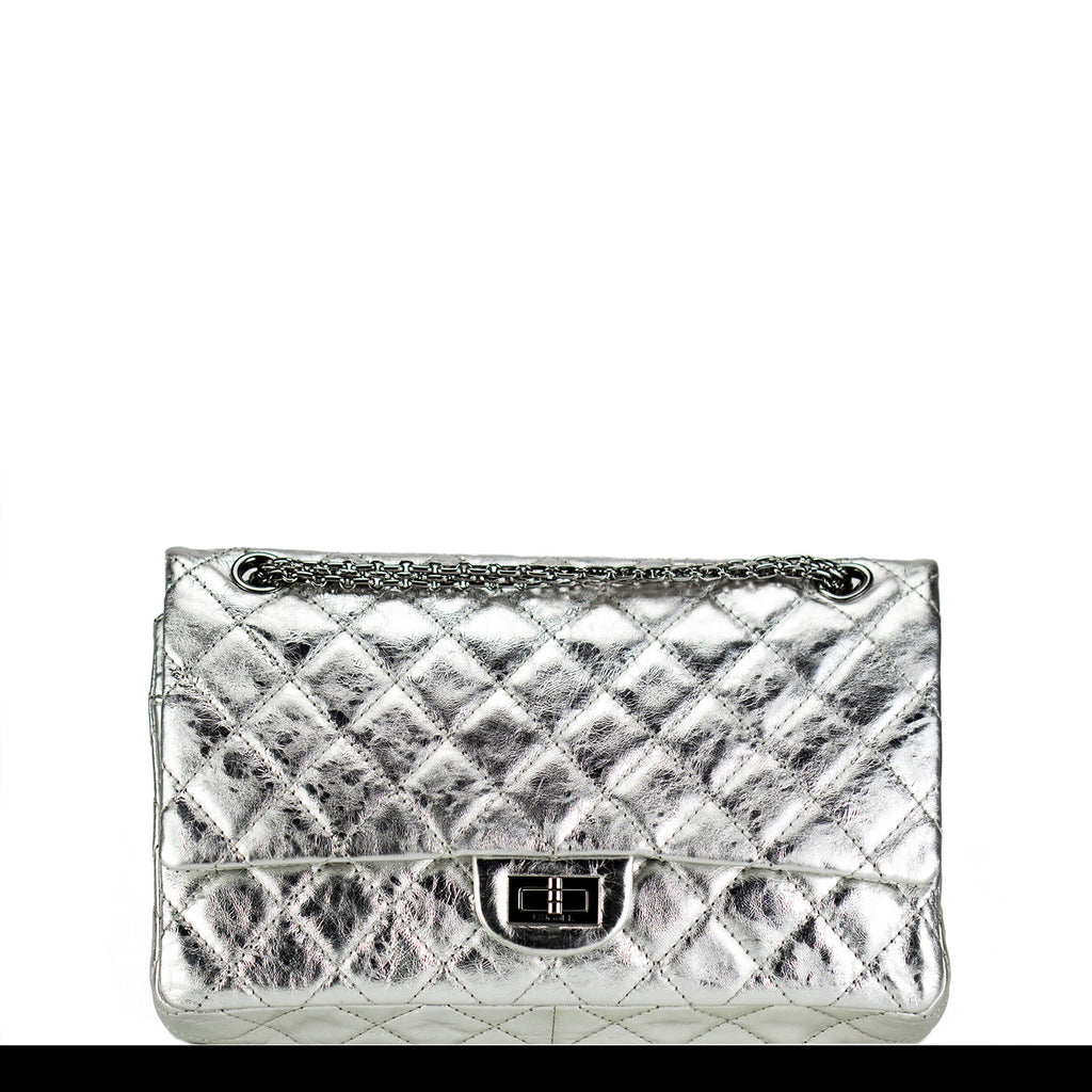 Chanel Metallic Silver Classic Double Flap