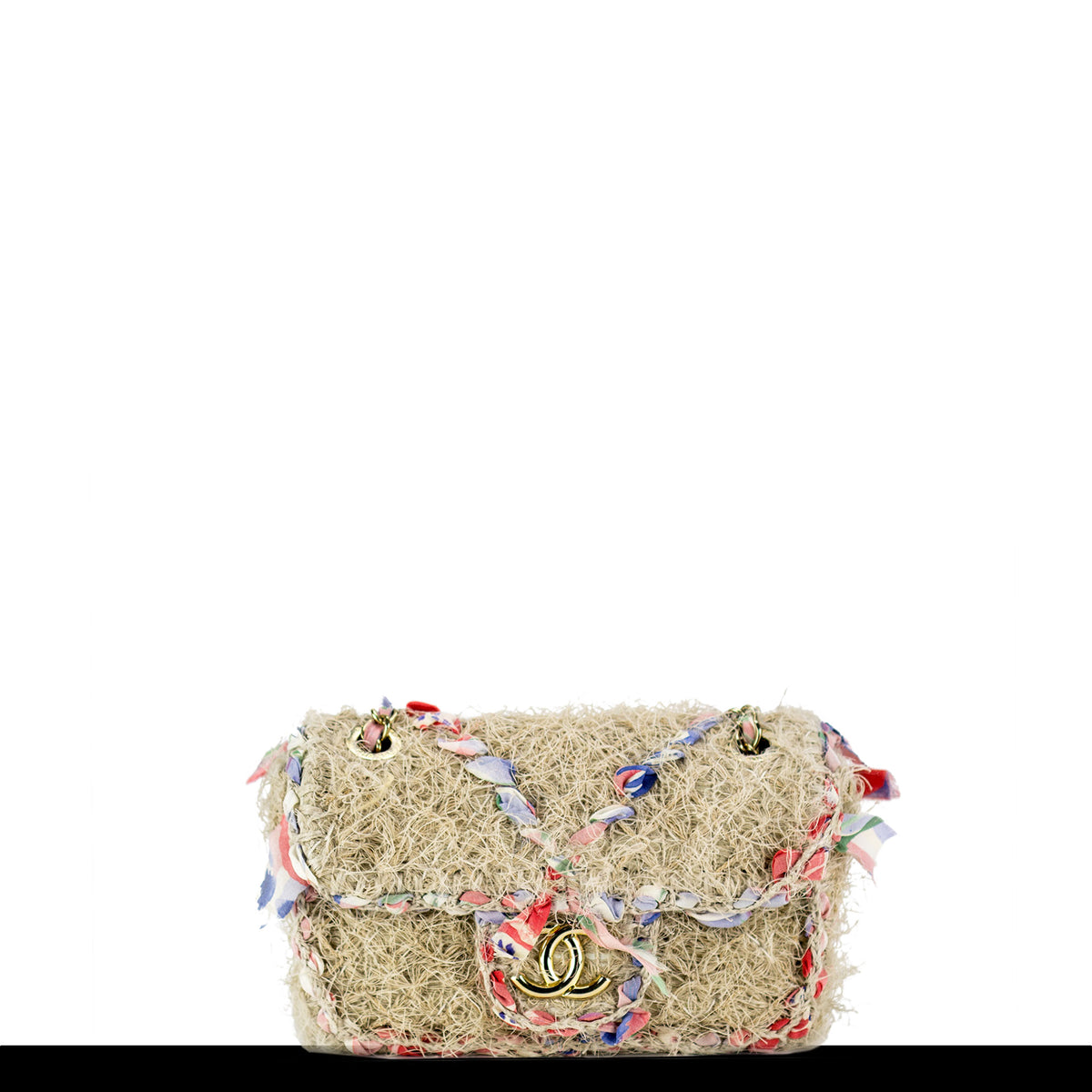Chanel Small Multicolor Organic Crossbody Flap Bag For Sale at 1stDibs